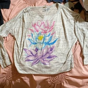 Lily flower long sleeved shirt